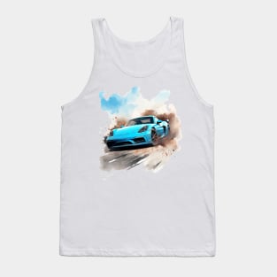 Porsche Cayman Watercolor Tank Top